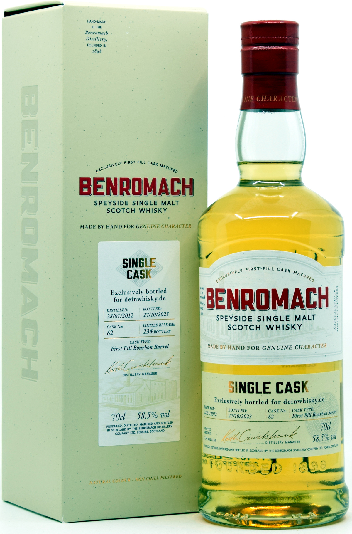 benromach_deinwhisky Benromach 11 Jahre 2012/2023 1st Fill Bourbon Barrel for deinwhisky.de #62 58,5% vol.