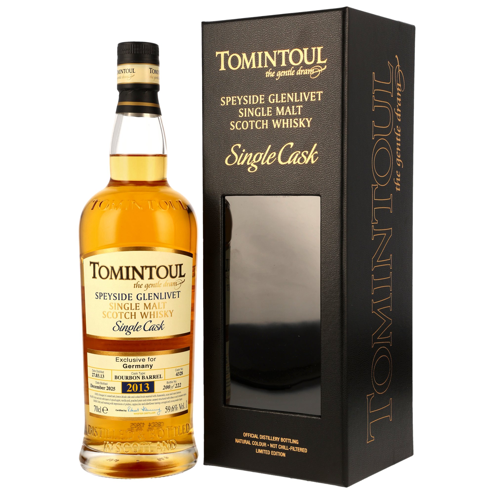 Tomintoul 12 Jahre 2013/2025 Bourbon Barrel #4328 Exclusive for germany 59,6% vol.