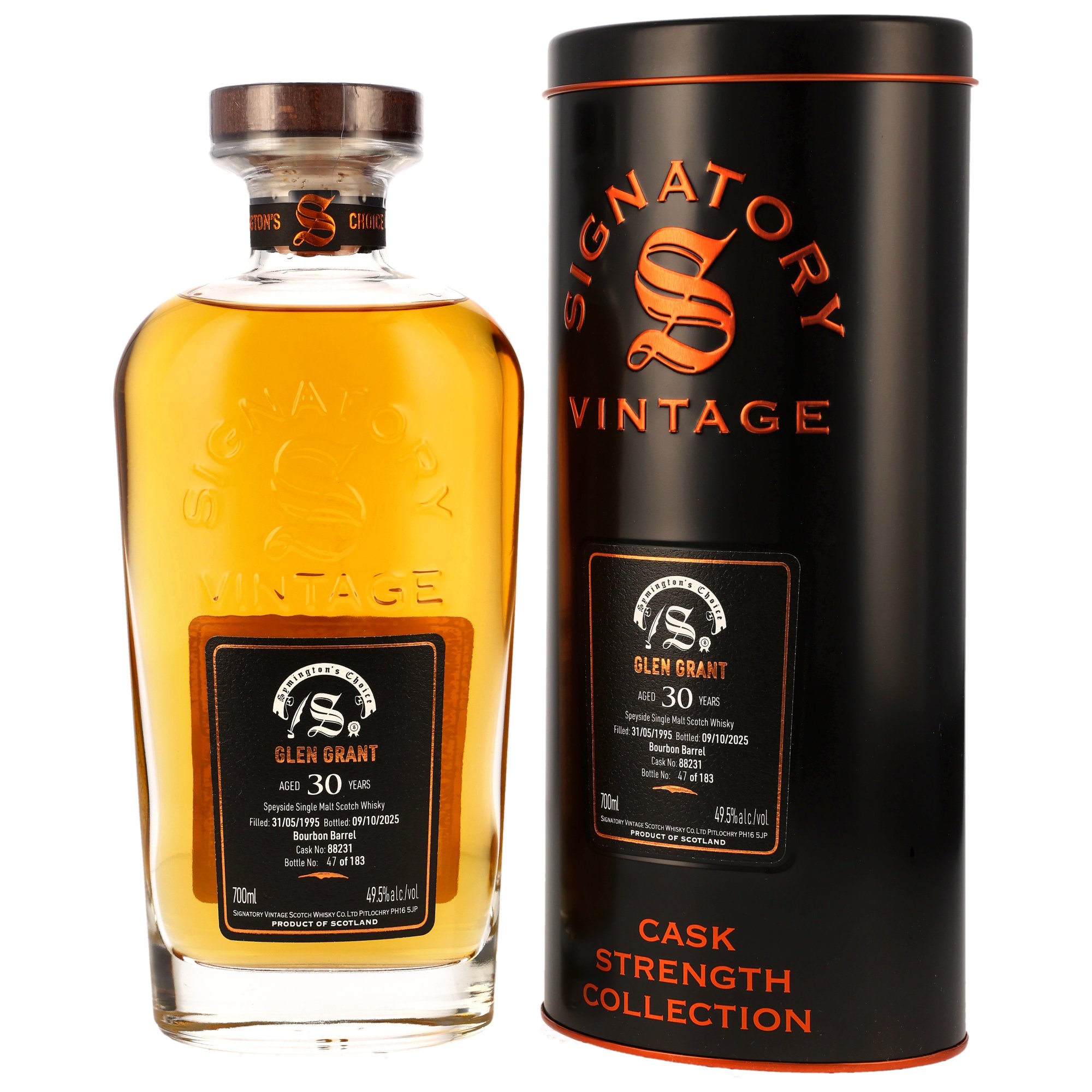 Glen Grant 30 Jahre 1995/2025 Symingtons Choice Signatory Cask Strength #88231 49,5% vol.