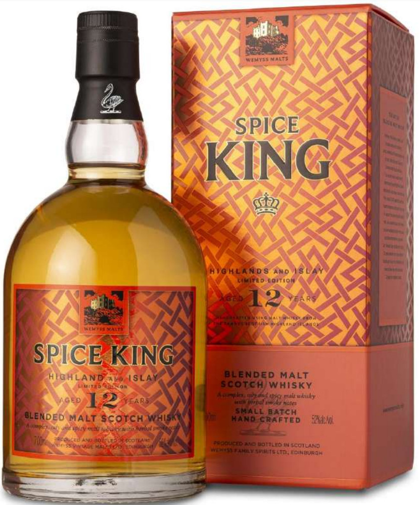 Spice King 12 Jahre „Highland und Islay“  Wemyss Malts 52% vol.