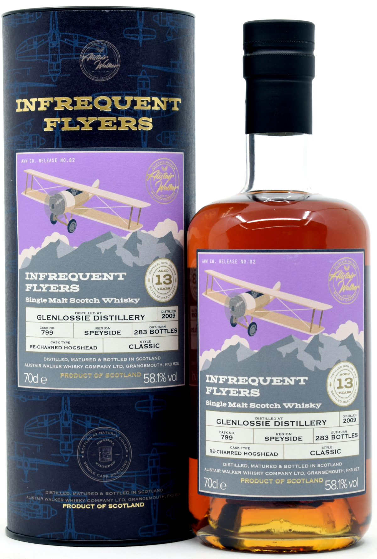 glenlossie_13_AWWC Glenlossie 13 Jahre 2009/2022 Alistair Walker Infrequent Flyers 58,1% vol.