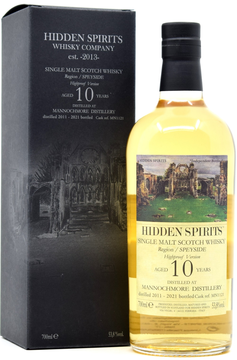 mannochmore_10_hisp Mannochmore 10 Jahre 2011/2021 Hidden Spirits Highproof 54,6% vol.