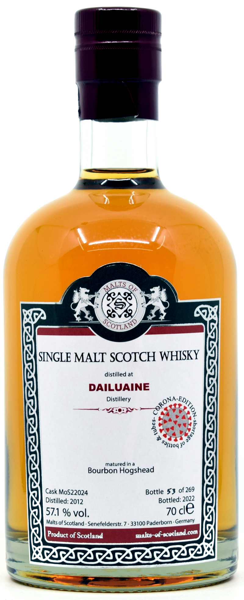dailuaine_mos Dailuaine 10 Jahre 2012/2022 Malts of Scotland 57,1% vol.