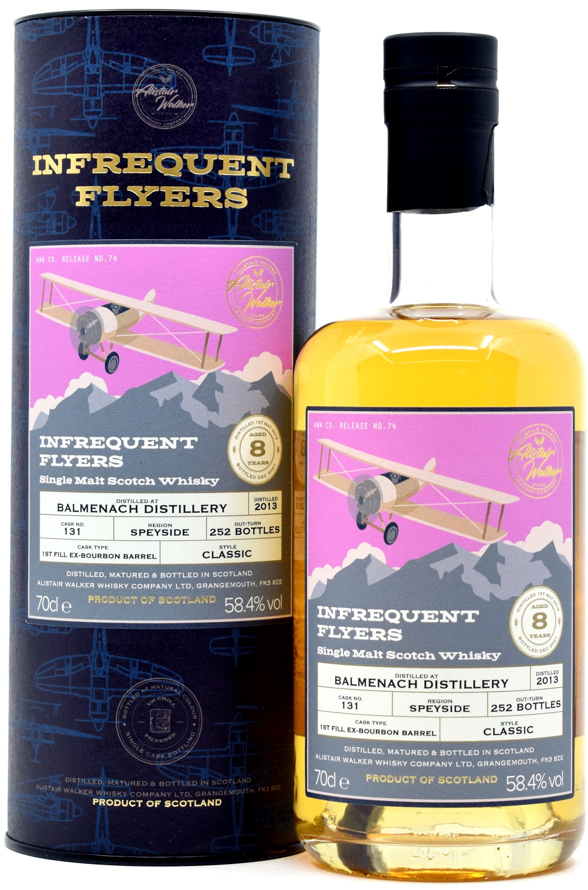 balmenach_8_AWWC Balmenach 8 Jahre 2013/2021 Alistair Walker Infrequent Flyers 58,4% vol.