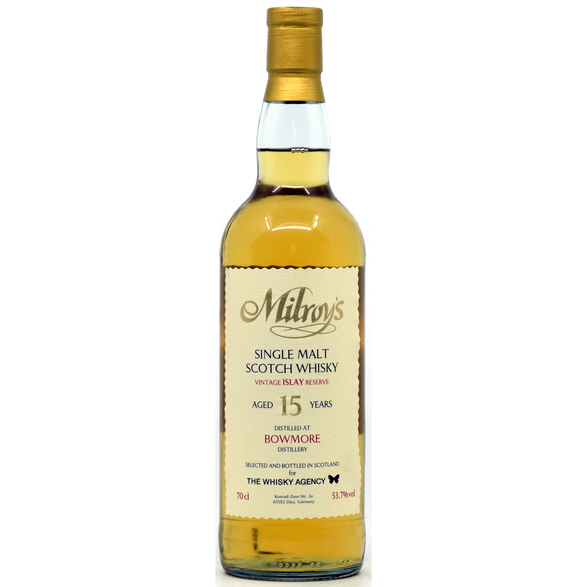 Bowmore 15 Jahre 2010/2026 Milroy's x The Whisky Agency 53,7% vol.