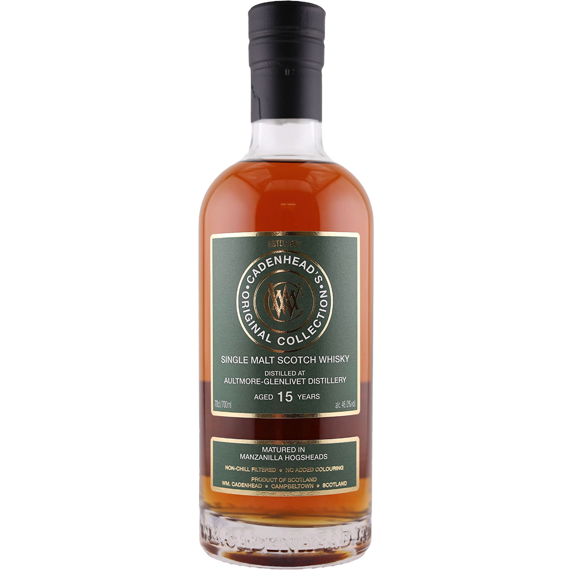 Aultmore 15 Jahre 2011/2026 Manzanilla Cask Cadenhead's Original Collection 46% vol.