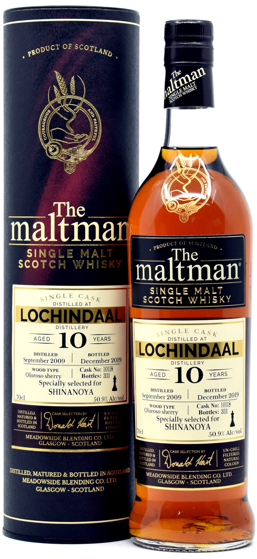 lochindaal_10_Mbl Lochindaal (Bruichladdich) 10 Jahre 2009/2019 Sherry Cask The Maltman for Shinanoya 50,9% vol.