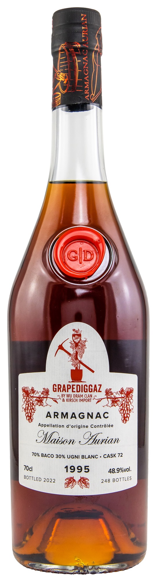 azrian_1995_grapediggaz Aurian Armagnac 1995/2022 GrapeDiggaz by WDC & Kirsch 48,9% vol.
