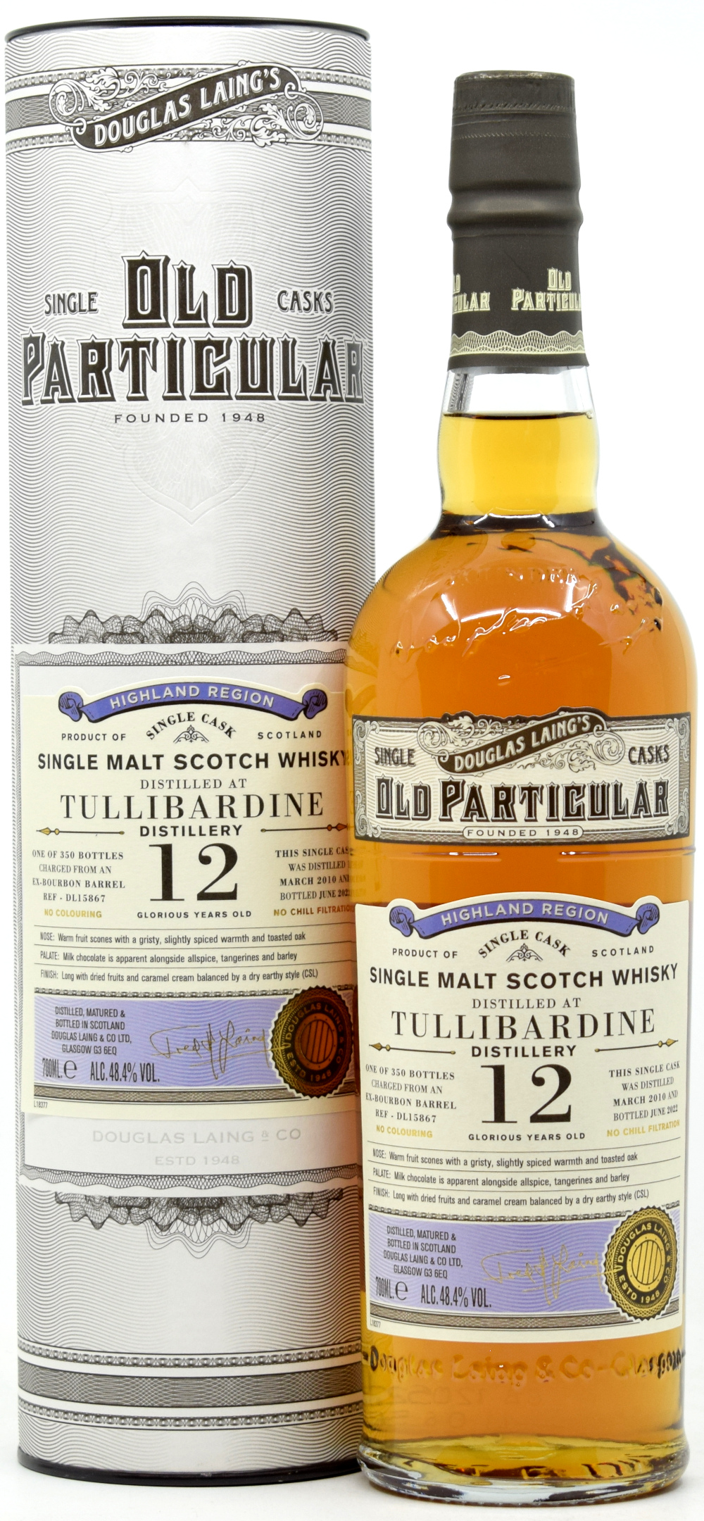 tullibardine_12_DLSSAA8iUQhKy5G Tullibardine 12 Jahre 2010/2022 Old Particular Douglas Laing 48,4% vol.