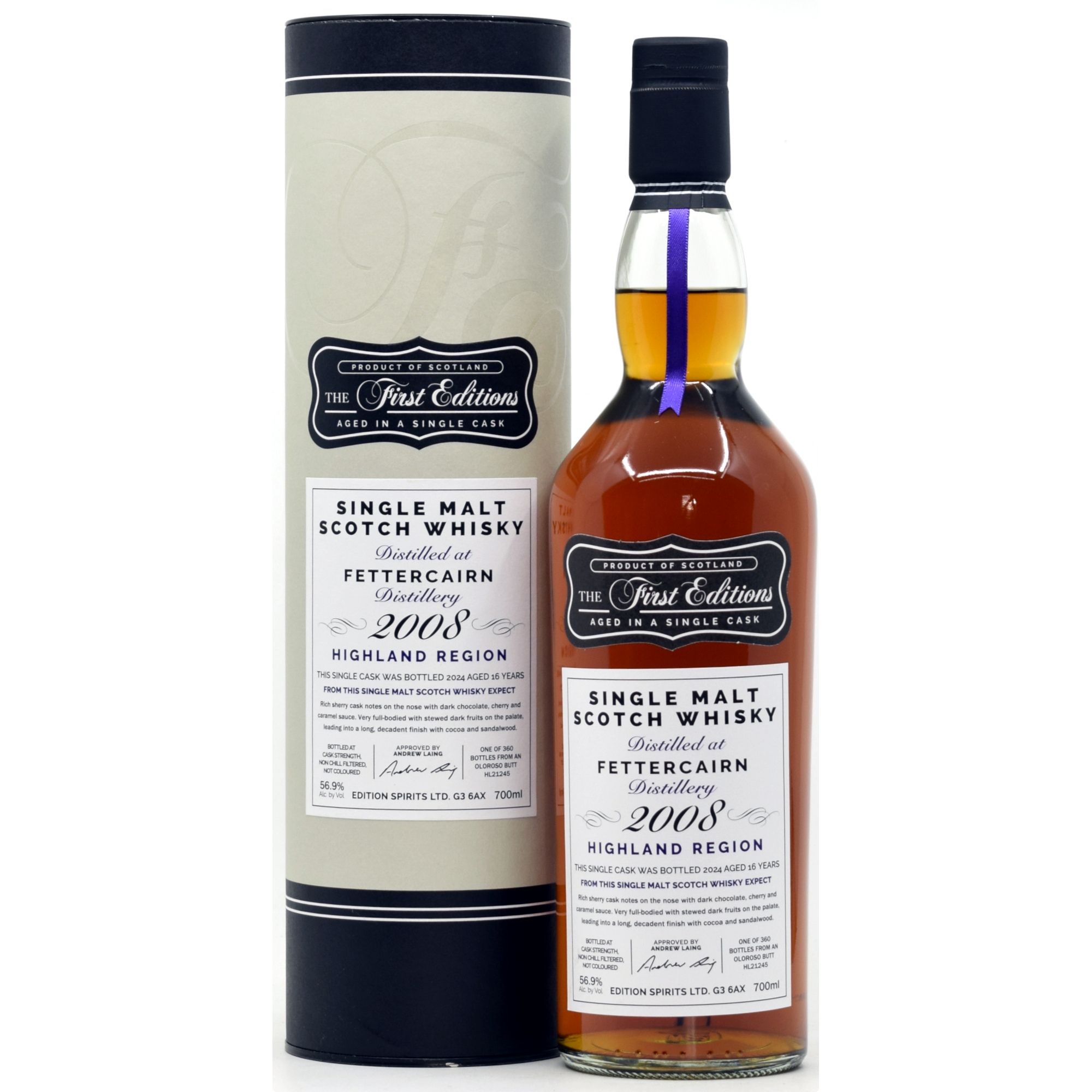 Fettercairn 16 Jahre 2008/2024 Sherry Cask First Editions 56,9% vol.