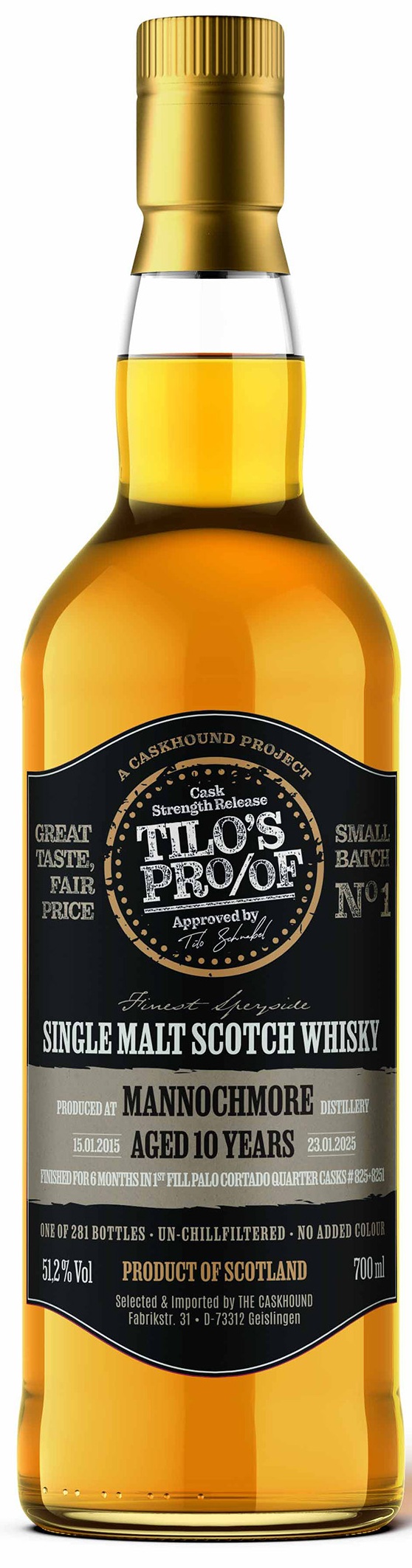 TCH_TilosProof-B1_Mannochmore_Mockup_WB Mannochmore 2015/2025 1st Fill Palo Cortado The Caskhound Tilo's Proof #1 51,2% vol.