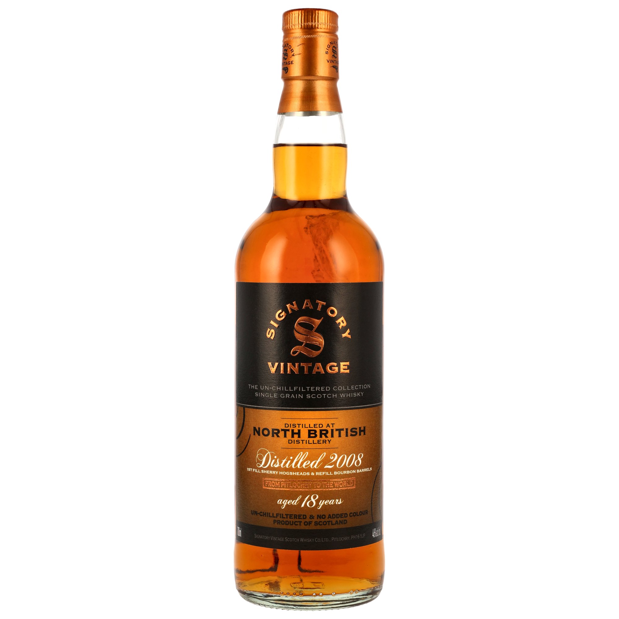 North British 18 Jahre 2008/2026 Sherry Cask Signatory Vintage Un-Chillfiltered 46% vol.