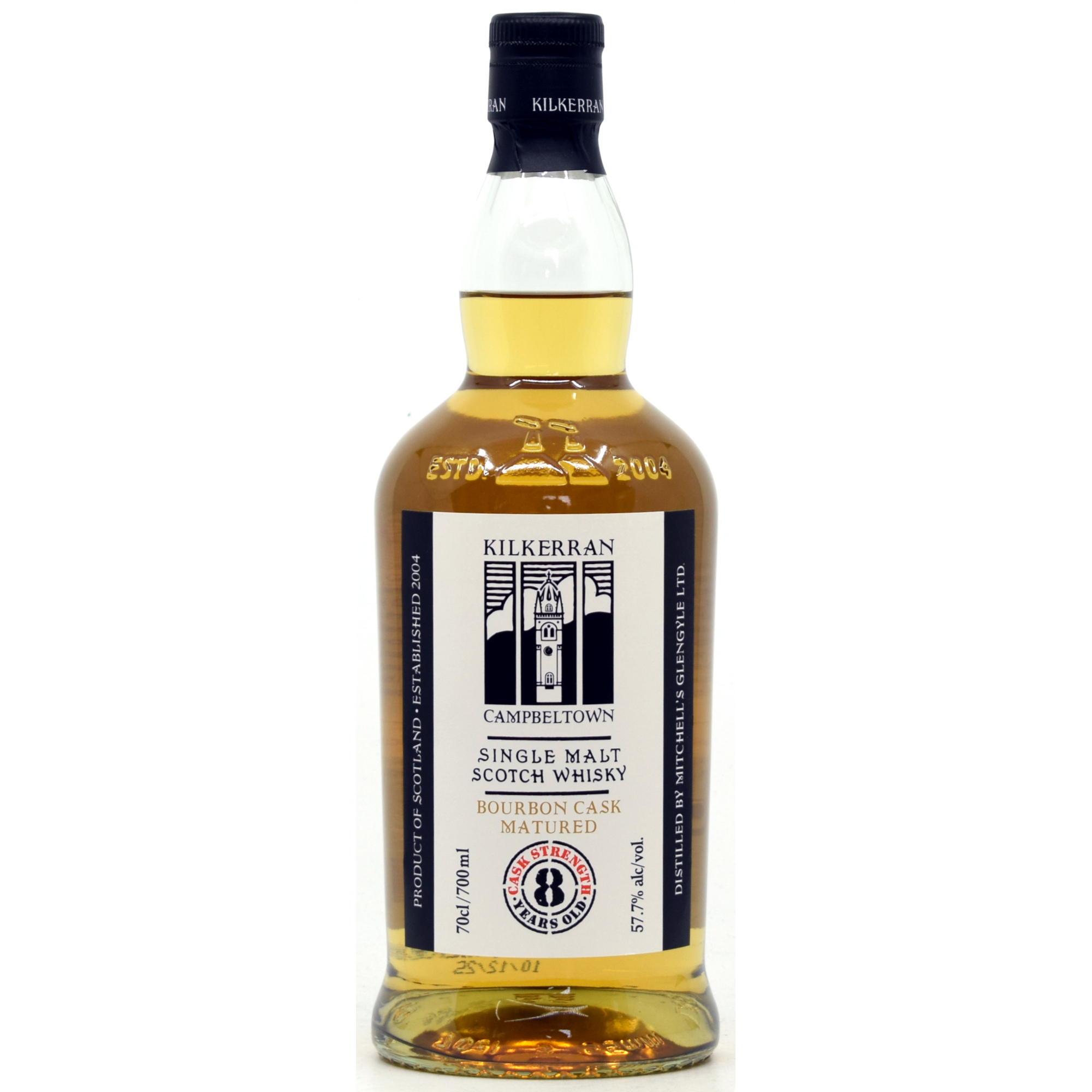 Kilkerran 8 Jahre Bourbon Cask Strength 57,7% vol.