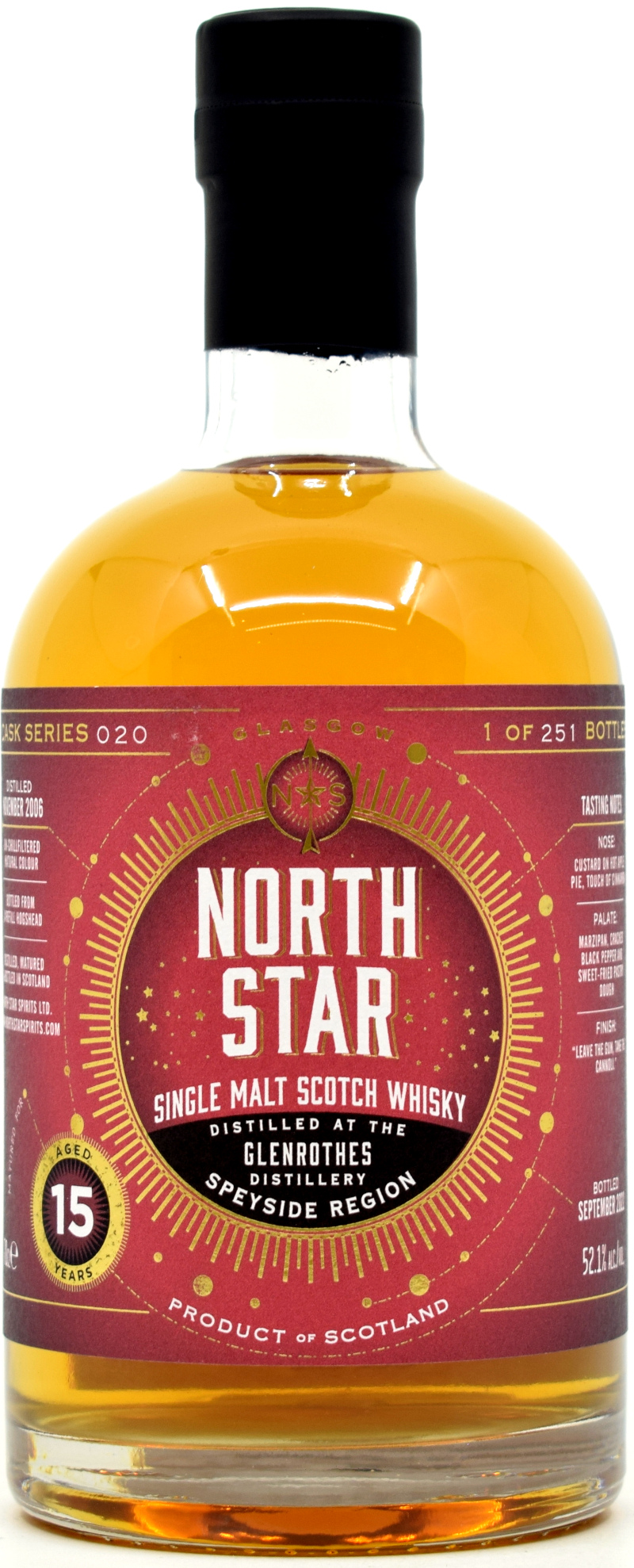 glenrothes_15_NSS Glenrothes 15 Jahre 2006/2022 Sherry Cask North Star Spirits #020 exclusive 44,1% vol.