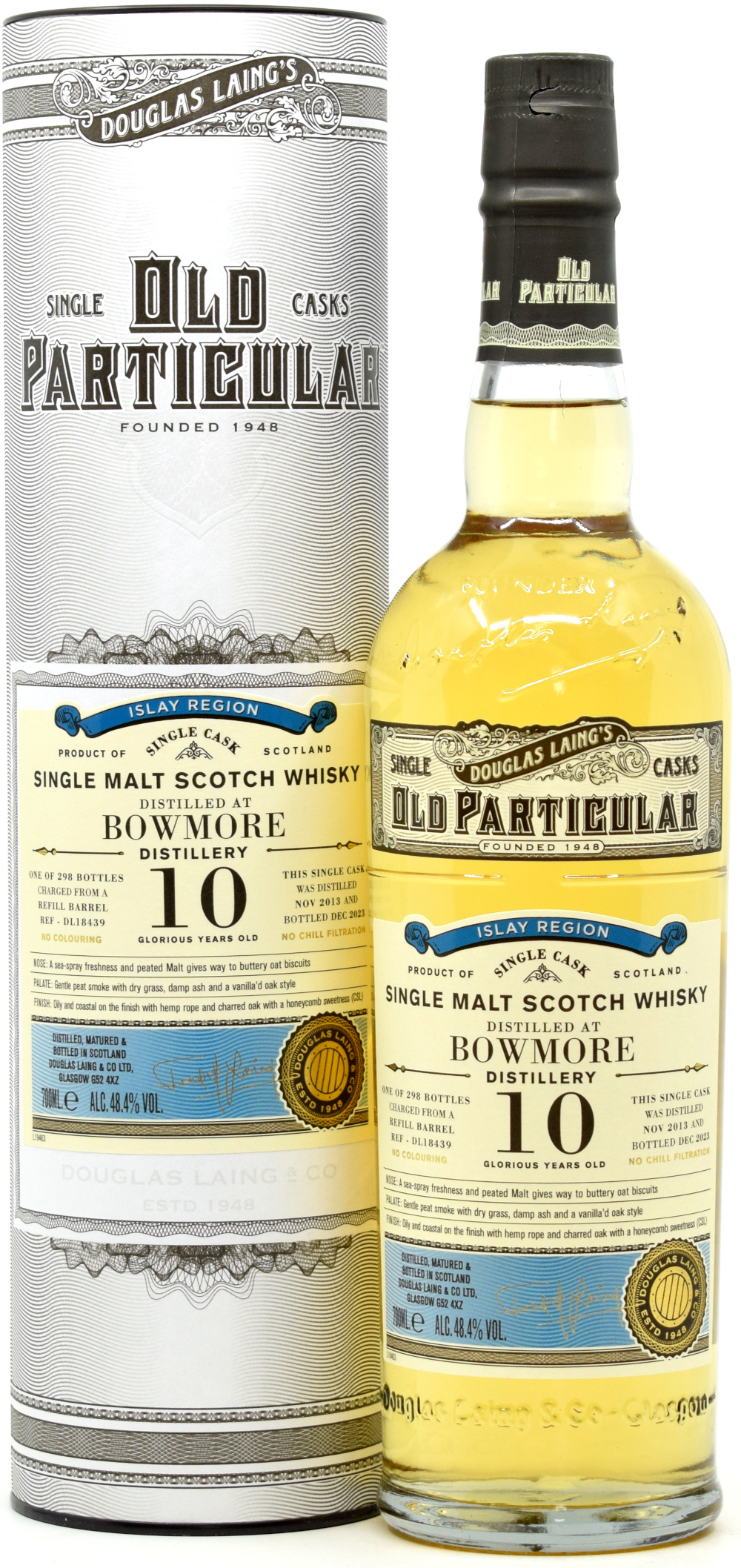 bowmore_10_DL Bowmore 10 Jahre 2013/2023 Douglas Laing Old Particular 48,4% vol.
