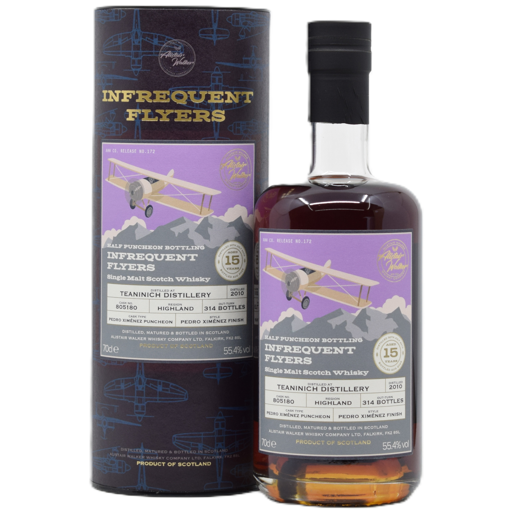 Teaninich 15 Jahre 2010/2025 PX Sherry Cask Alistair Walker Infrequent Flyers 55,4% vol.