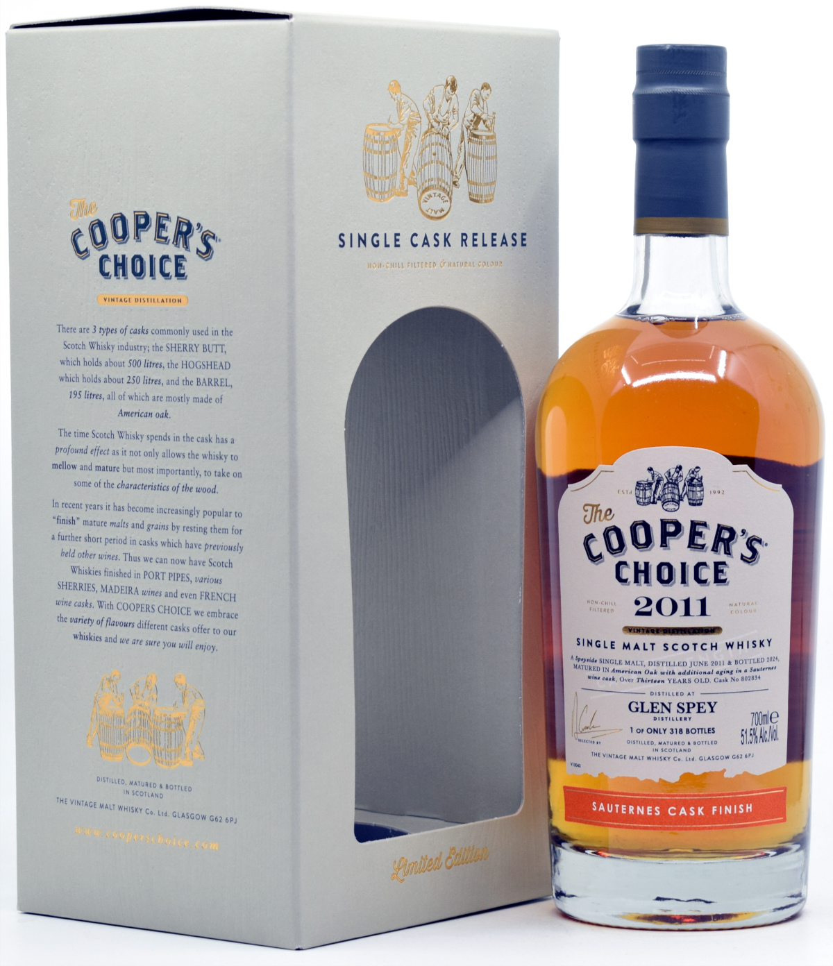 glen_sprey_2011_cc Glen Spey 2011/2024 Sauternes Cask Cooper's Choice 51,5% vol