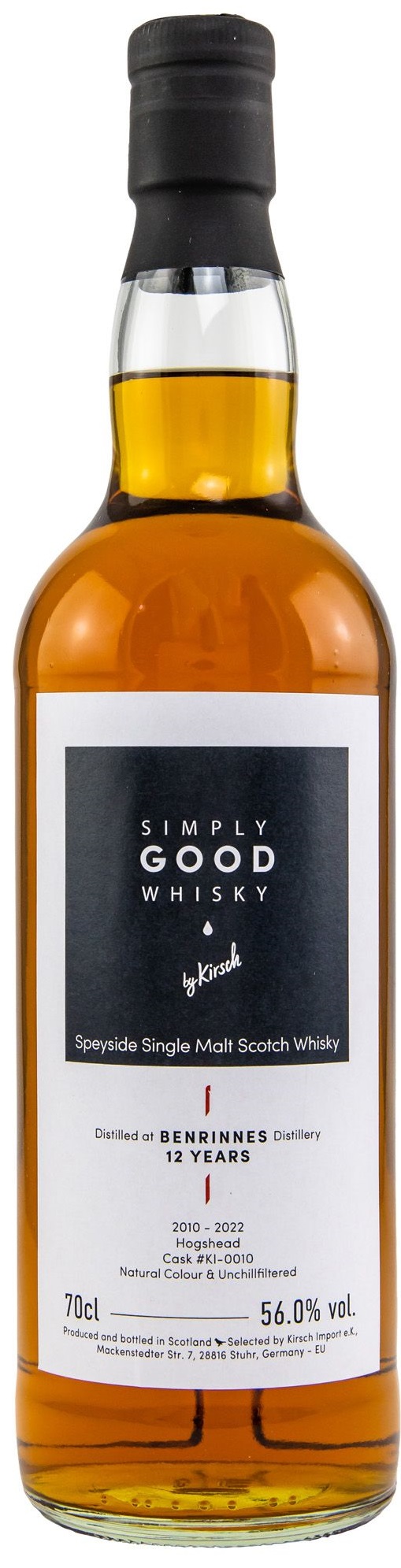 benrinnes_12_KI Benrinnes 12 Jahre 2010/2022 Simply Good Whisky by Kirsch 56% vol.