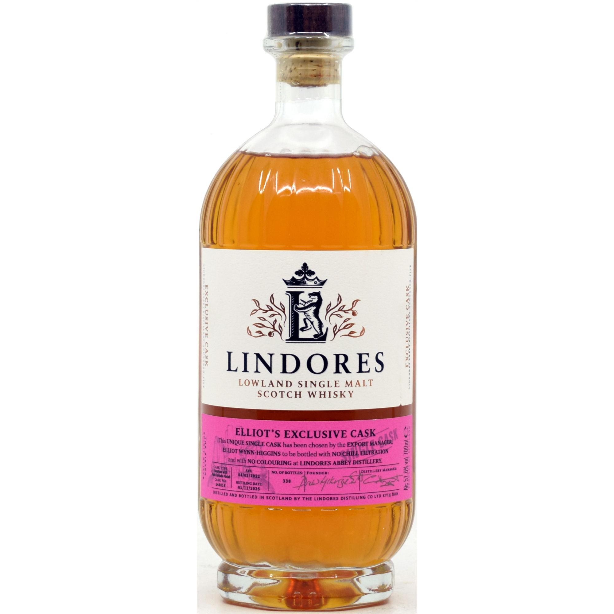 Lindores 2021/2025 Palo Cortado Sherry Exclusive Single Cask #244014 51,6% vol.