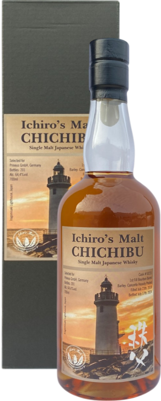 Chichibu-Lighthouse-Series-10231-Bottle_Carton Chichibu peated 2018/2024 1st Fill Bourbon Single Cask for germany #10231 64,4% vol.