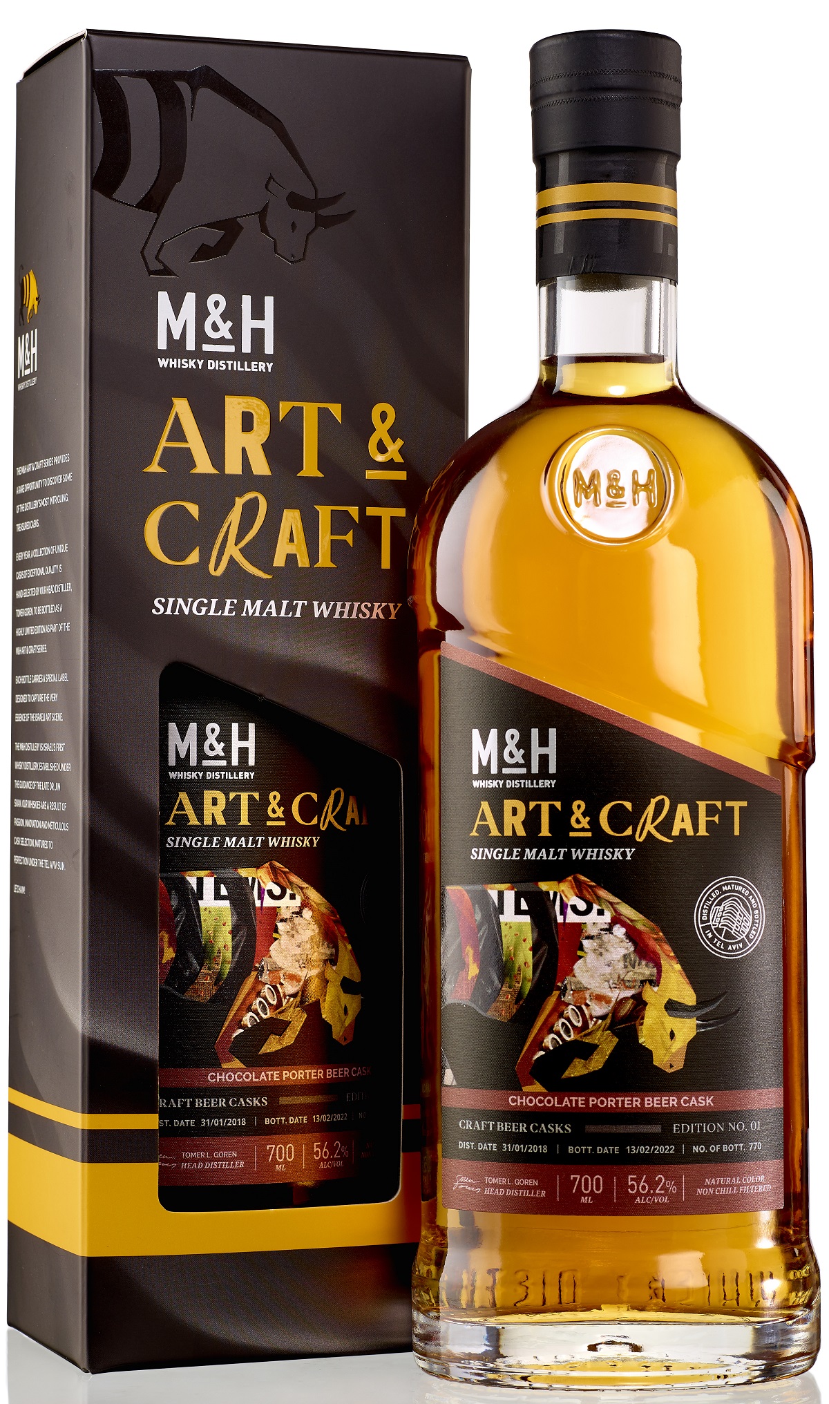 63858_MH_art-craft_chocolate-box-and-bottle Milk & Honey Art & Craft Series Chocolate Porter Beer Cask 56,2% vol.