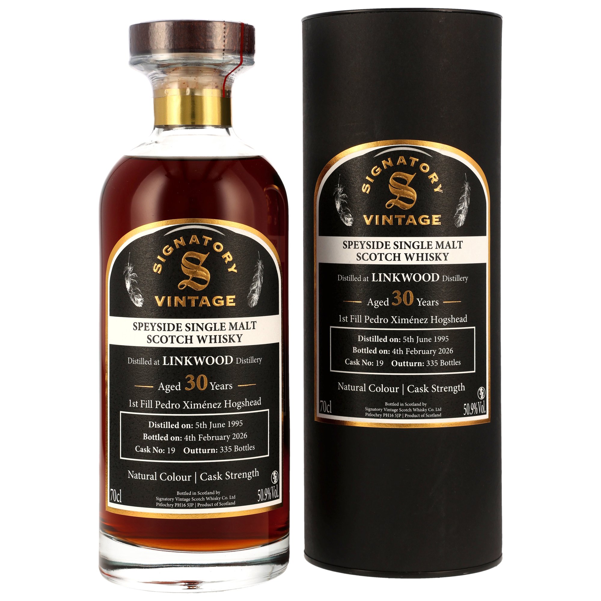 Linkwood 30 Jahre 1995/2026 1st Fill PX Cask #19 Signatory Vintage Ibisco Descanter 50,9% vol.