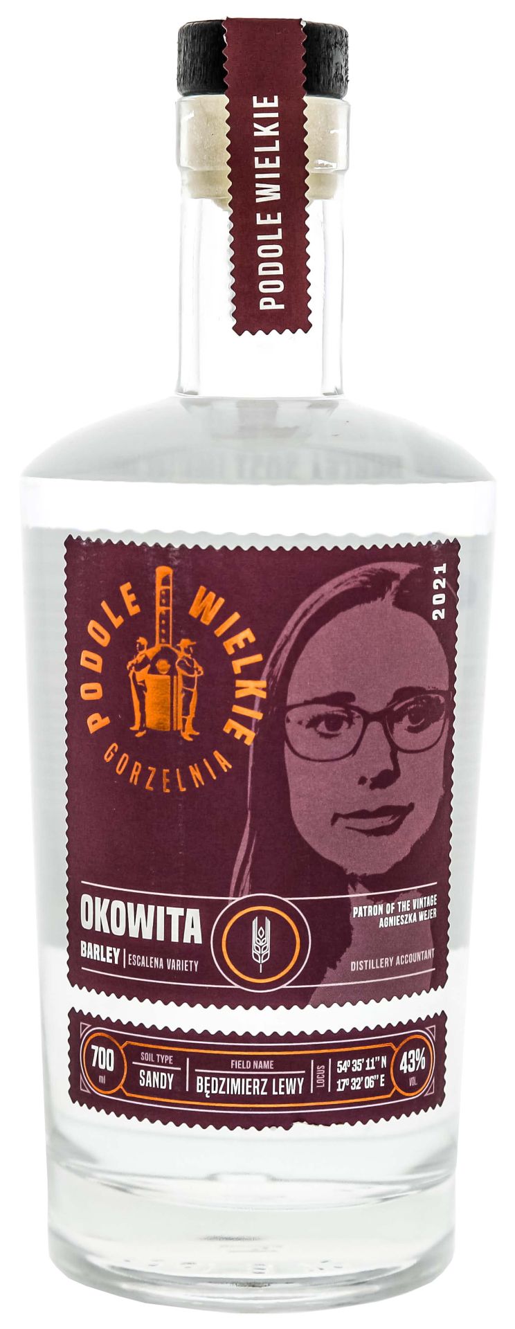 Podole Wielkie Okowita Barley 2021 43% vol.