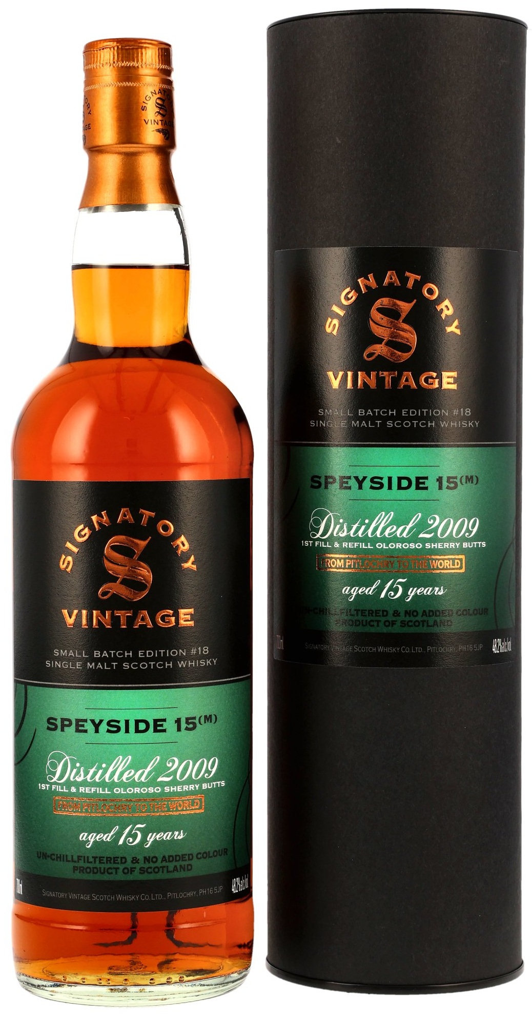 Speyside-M-2009-SV-SB-18 Speyside (M) 2009/2025 Sherry Signatory Vintage Small Batch Edition #18 48,2% vol.