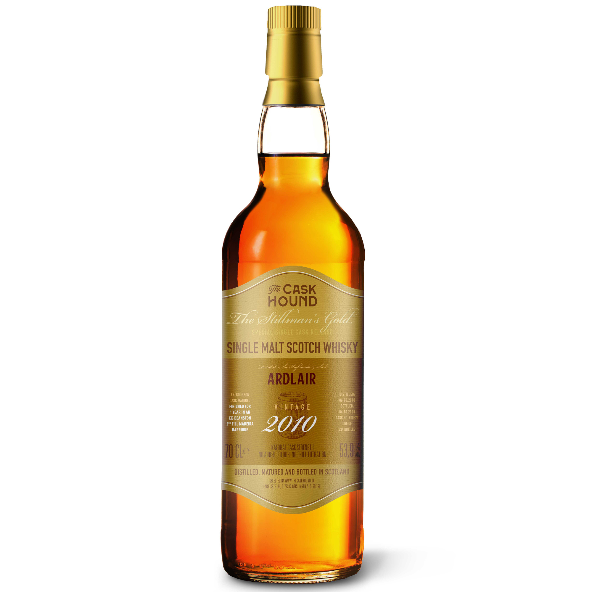 Ardlair (Ardmore) 15 Jahre 2010/2025 Madeira Cask The Caskhound Stillman's Gold 53,9% vol.