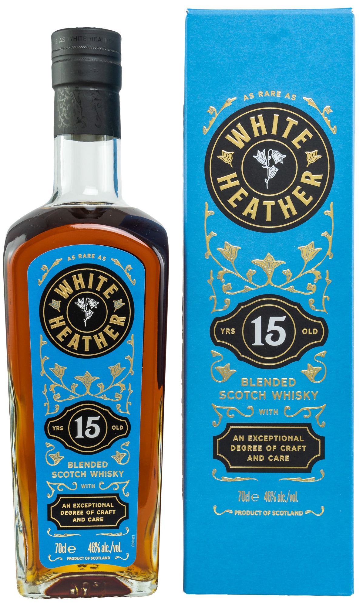 White-Heather-15 White Heather 15 Jahre Blended Scotch Whisky by Billy Walker 46,0% vol.