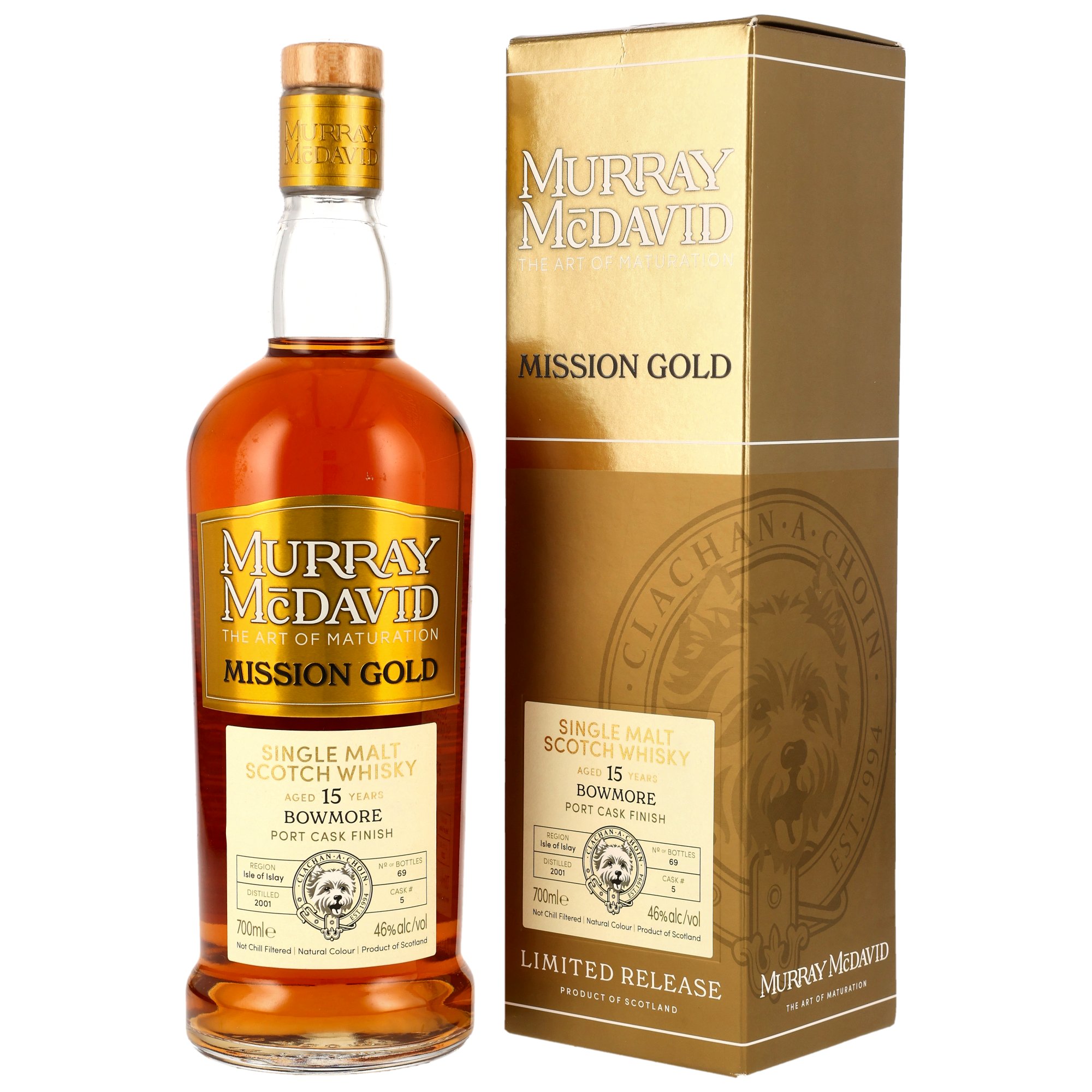 Bowmore 15 Jahre 2001 Port Cask Murray McDavid 46% vol.