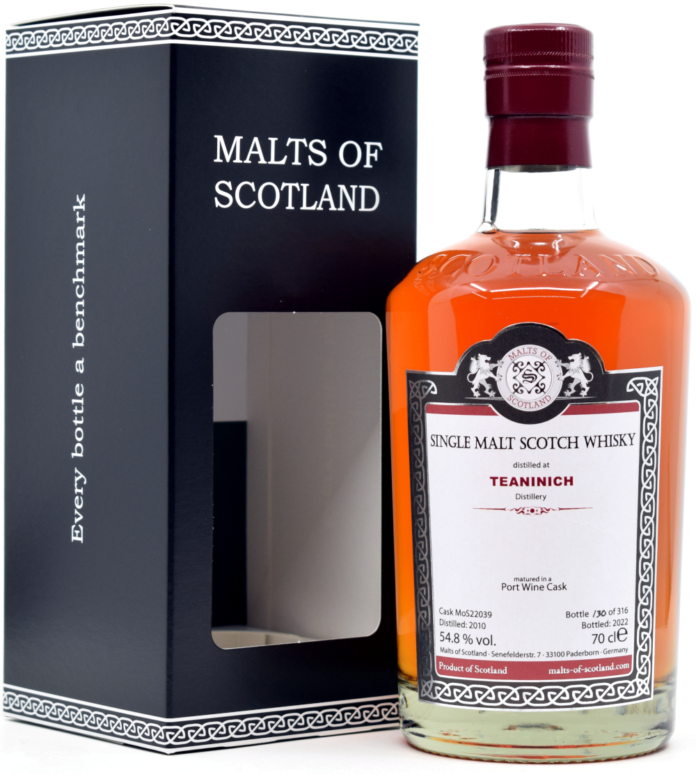teaninich_2010_mos Teaninich 12 Jahre 2010/2022 Port Cask Malts of Scotland 54,8% vol.