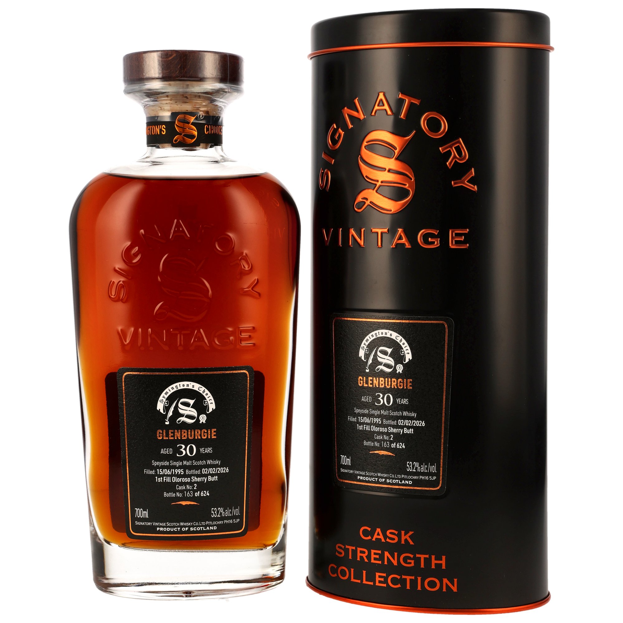 Glenburgie 30 Jahre 1995/2026 1st Fill Oloroso #2 Signatory Symington’s Choice 53,2% vol.
