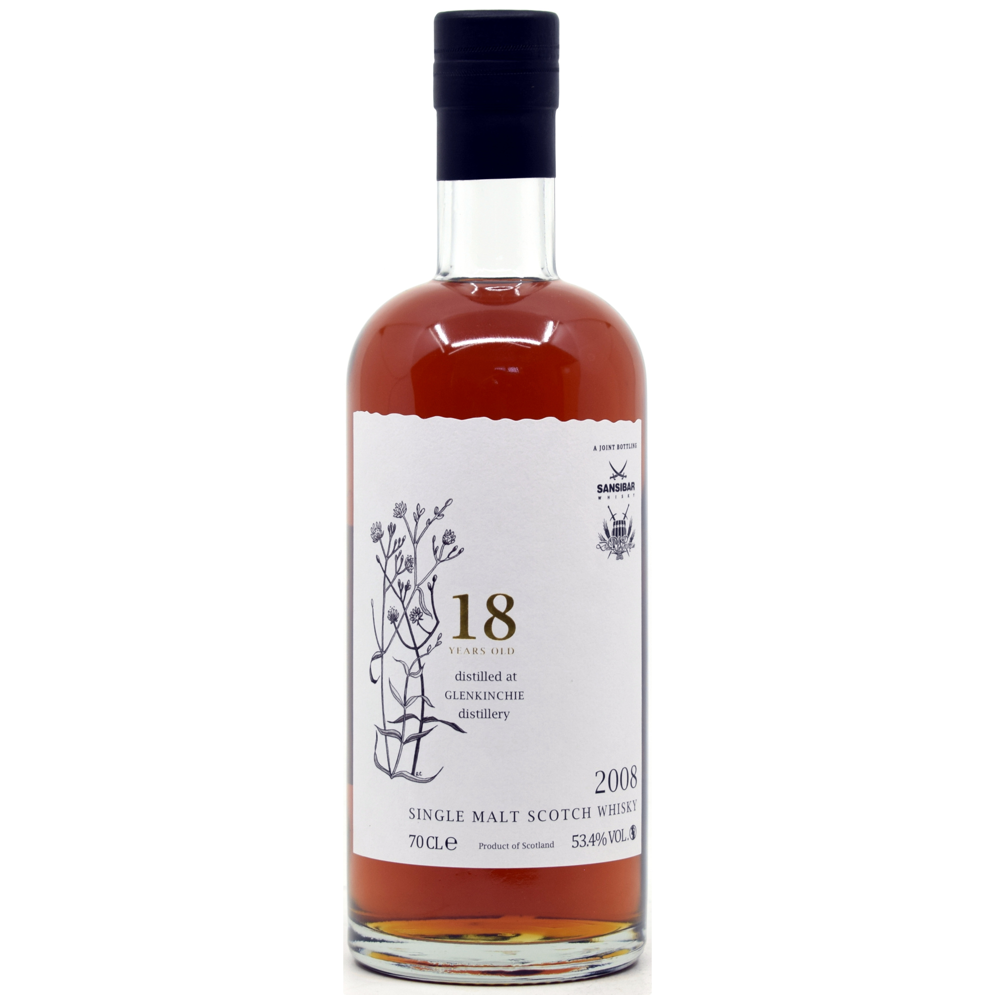 Glenkinchie 18 Jahre 2008/2026 Sherry Cask White Label deinwhisky.de x Sansibar 53,4% vol.