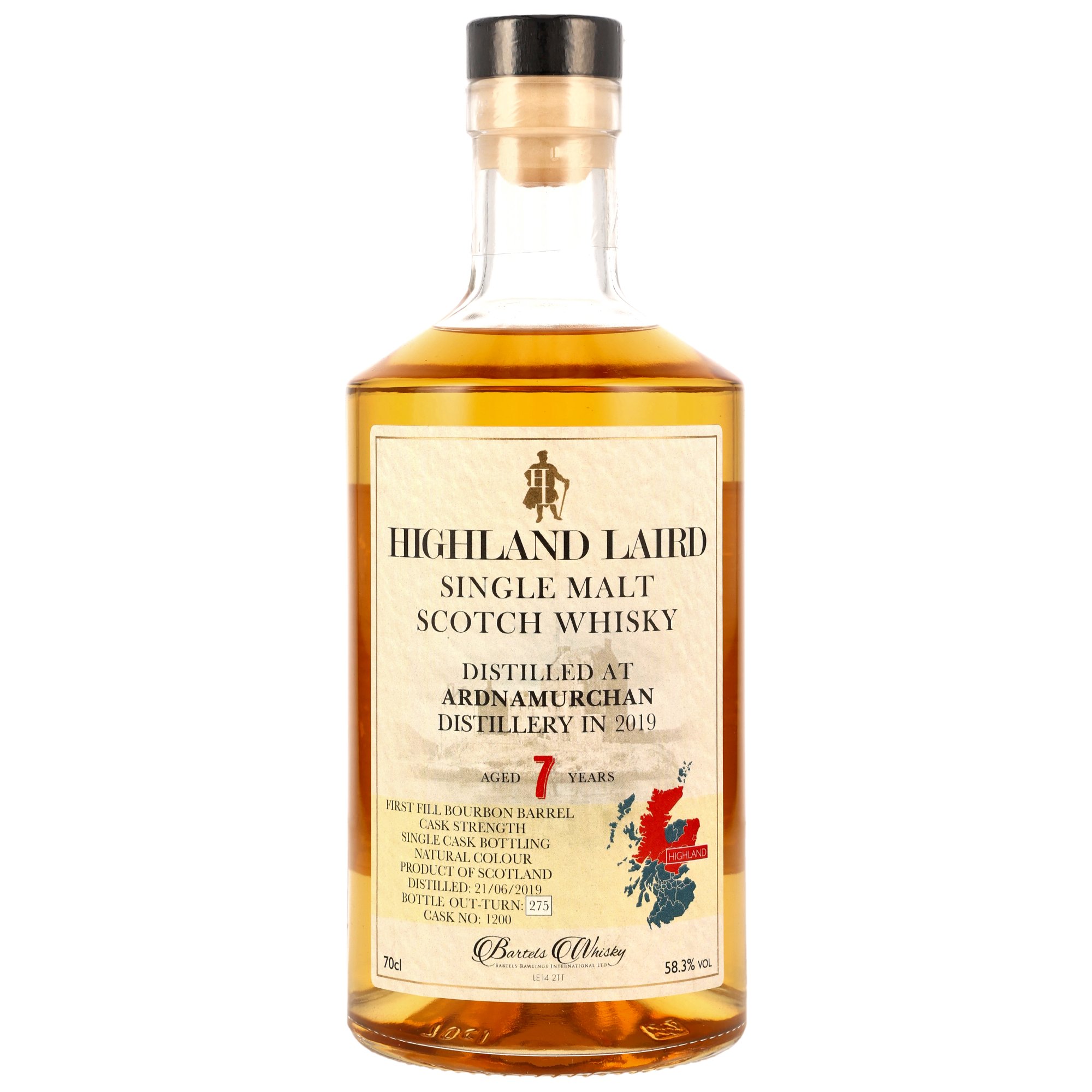 Ardnamurchan 2019/2026 1st Fill Bourbon Highland Laird Bartels Whisky 58,3% vol.