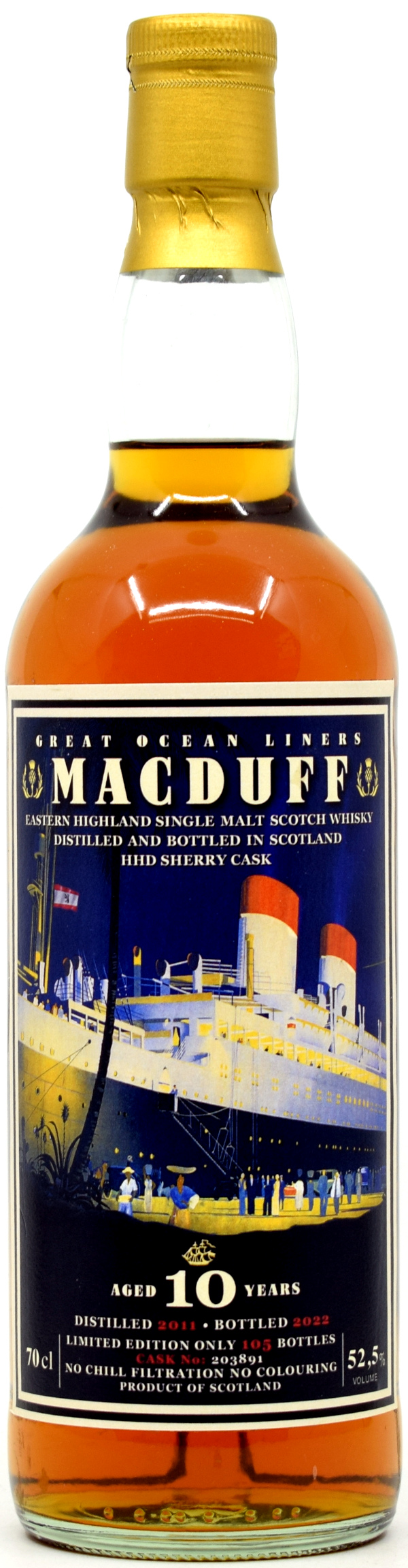 macduff_10_JWWW Macduff 10 Jahre 2011/2022 Sherry Cask Jack Wiebers Great Ocean Liners 52,5% vol.