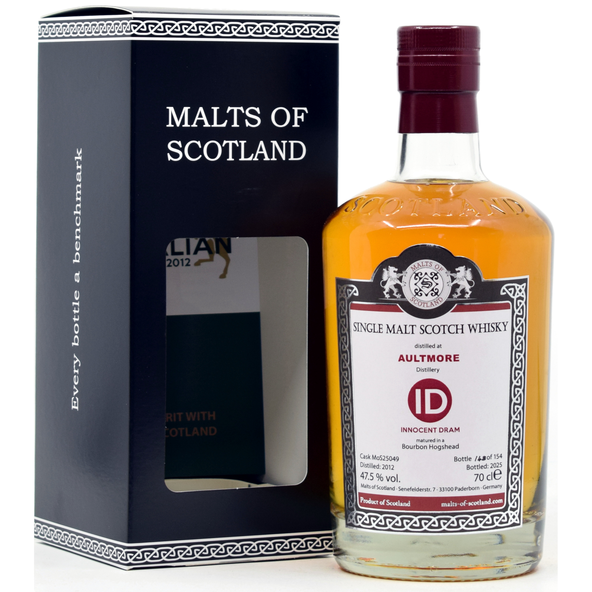 Aultmore 13 Jahre 2012/2025 Malts of Scotland ID Serie 47,5% vol.
