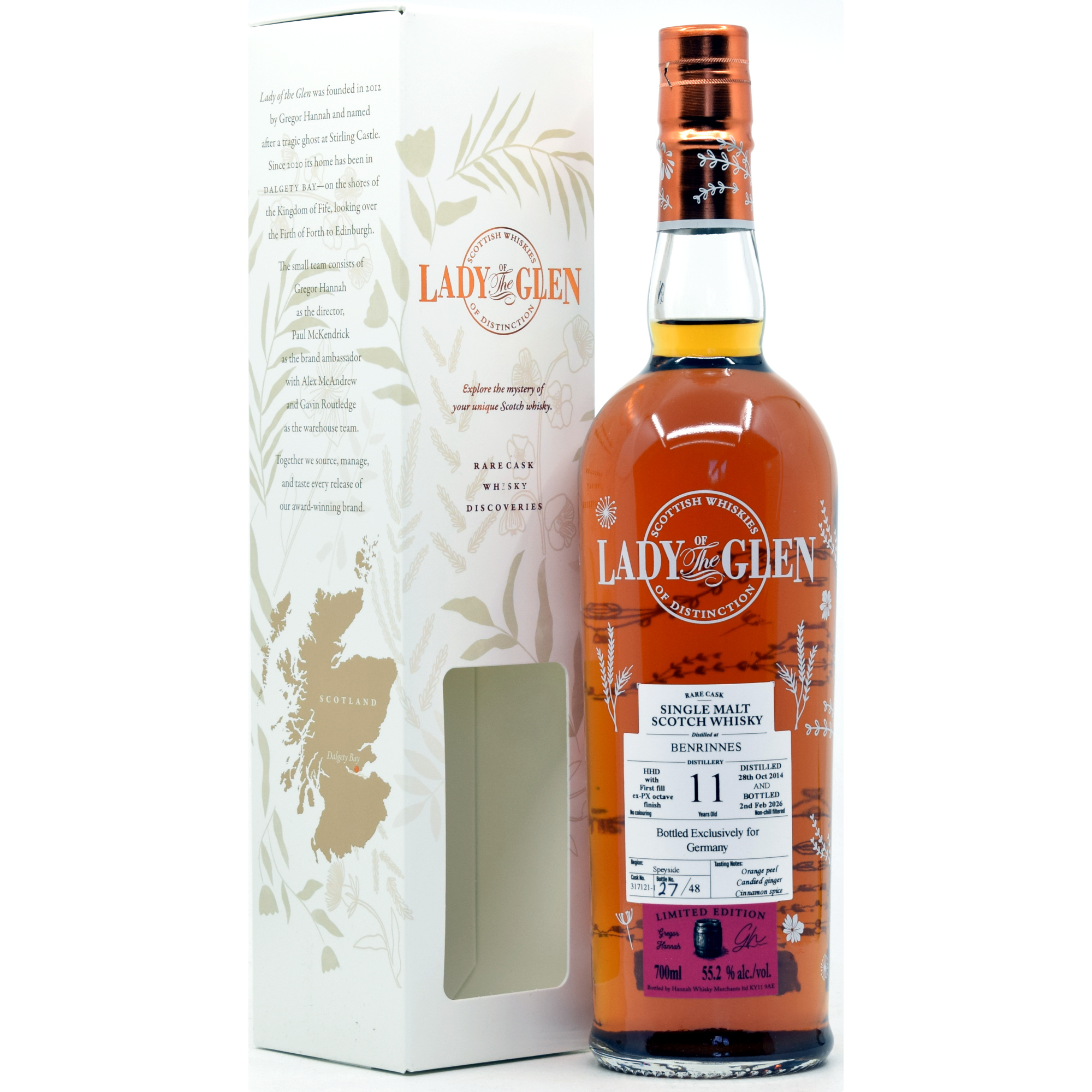 Benrinnes 11 Jahre 2014/2026 PX Sherry Lady of the Glen exclusive for germany 55,2% vol.