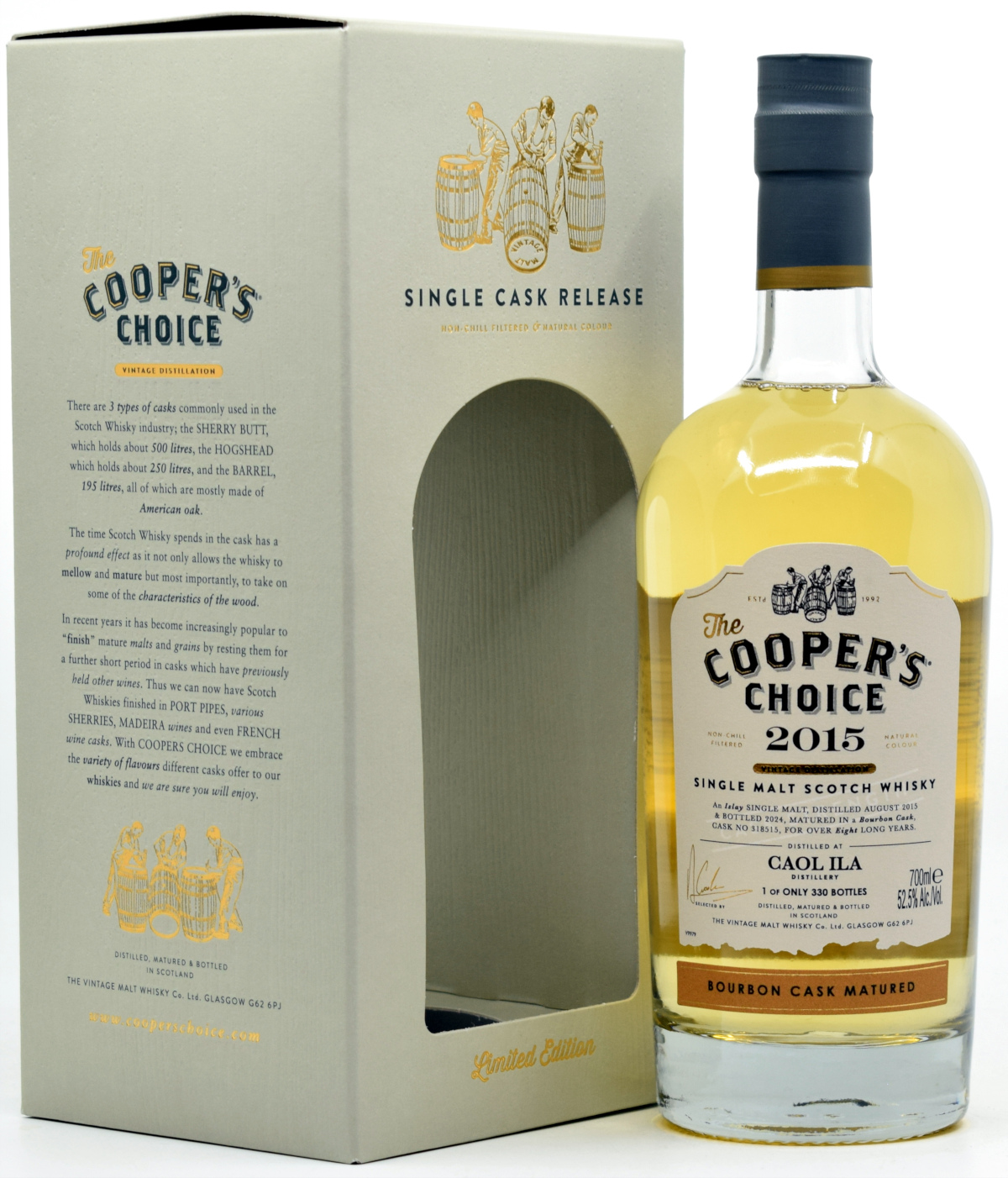 caol_ila_2015_cc Caol Ila 2015/2024 Bourbon Cask Cooper's Choice 52,5% vol.