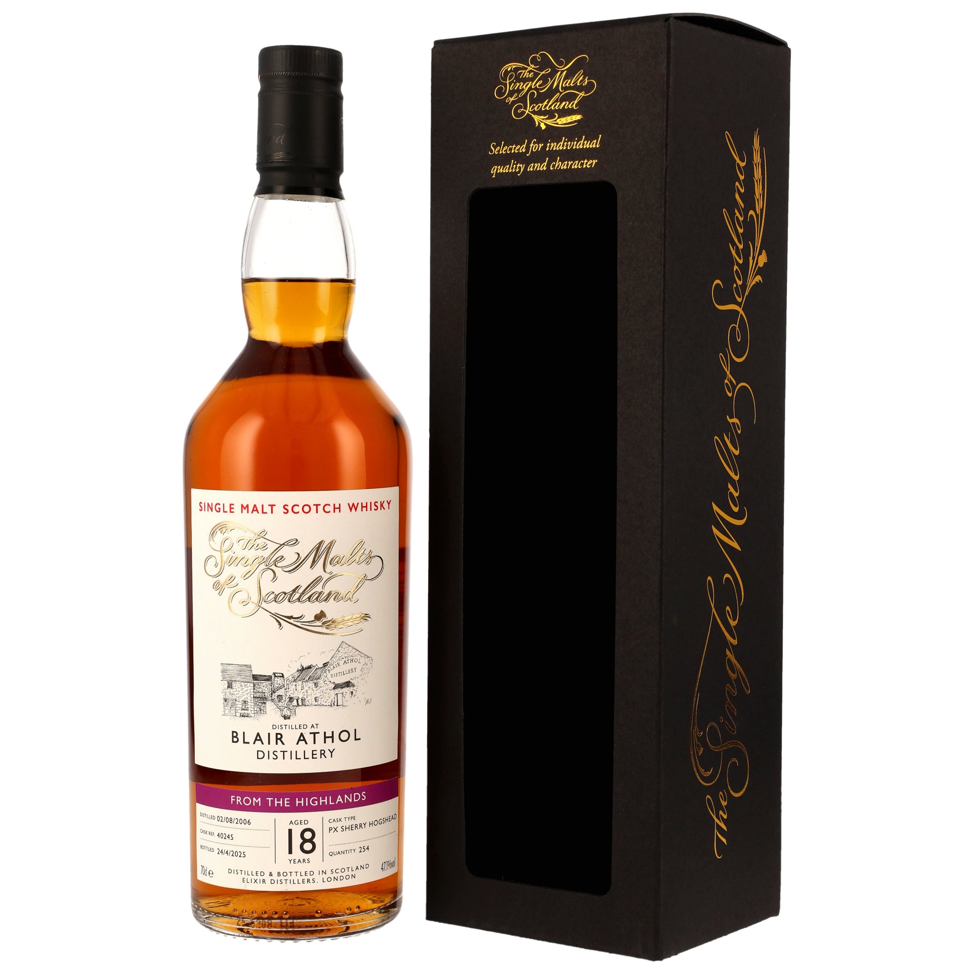 Blair Athol 18 Jahre 2006/2025 PX Sherry The Single Malts of Scotland #40245 47,1% vol.