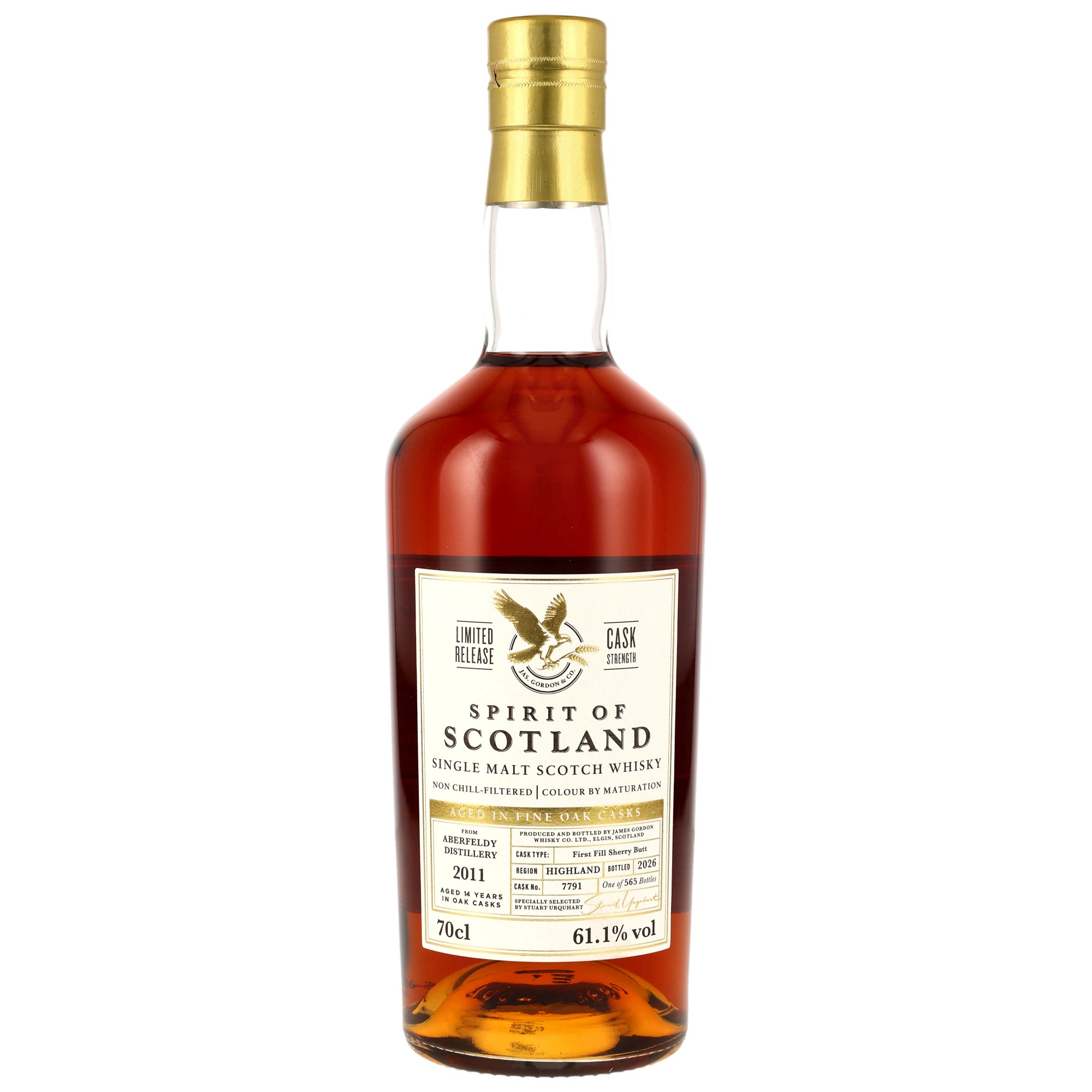 Aberfeldy 2011/2026 Gordon & MacPhail Spirit of Scotland 1st Fill Sherry #7791 61,1% vol.