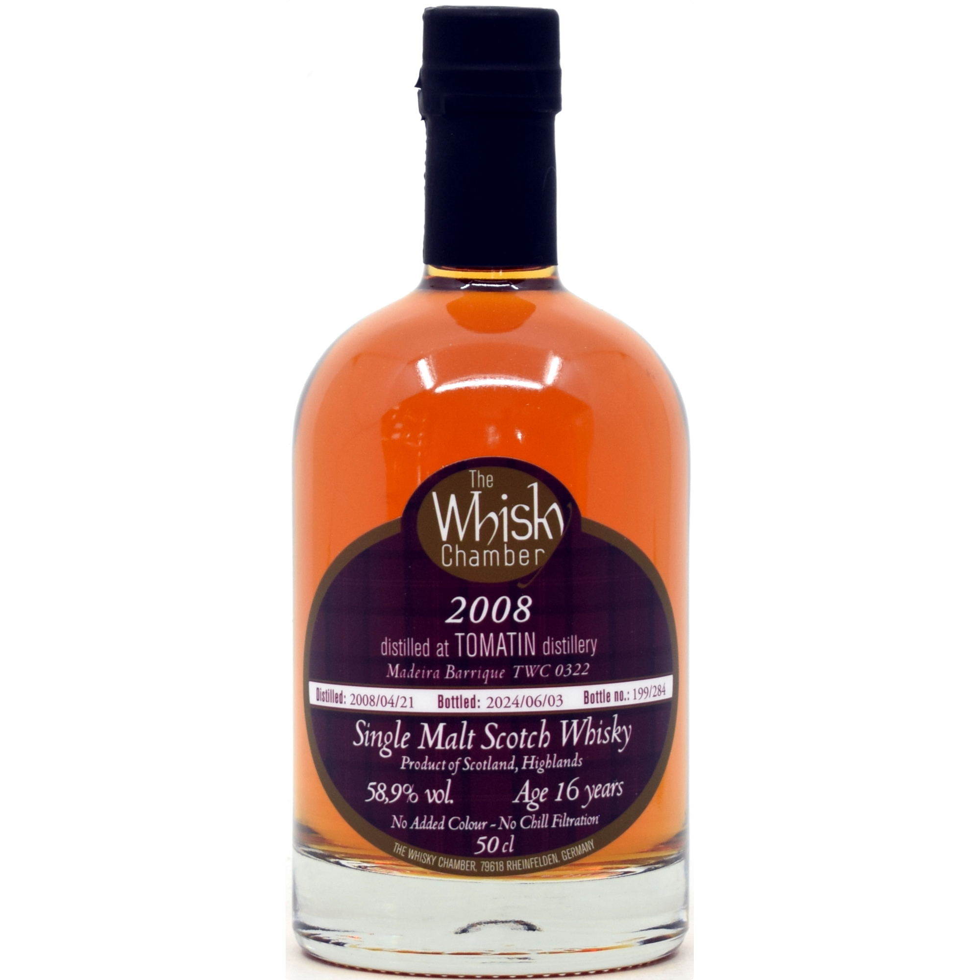 Tomatin 16 Jahre 2008/2024 Madeira Cask The Whisky Chamber 58,9% vol.
