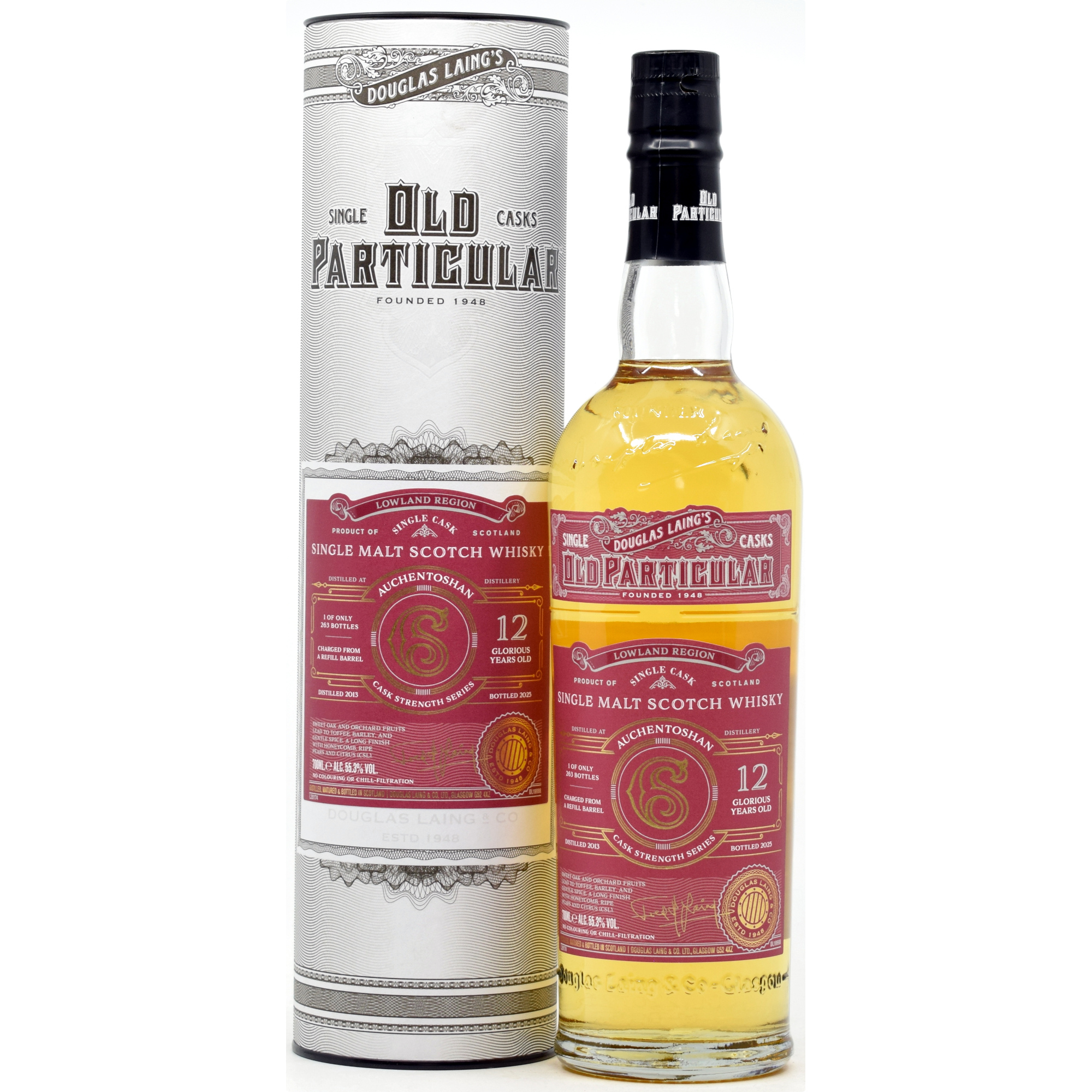 Auchentoshan 12 Jahre 2013/2025 Old Particular Cask Strength Series Douglas Laing 55,3% vol.