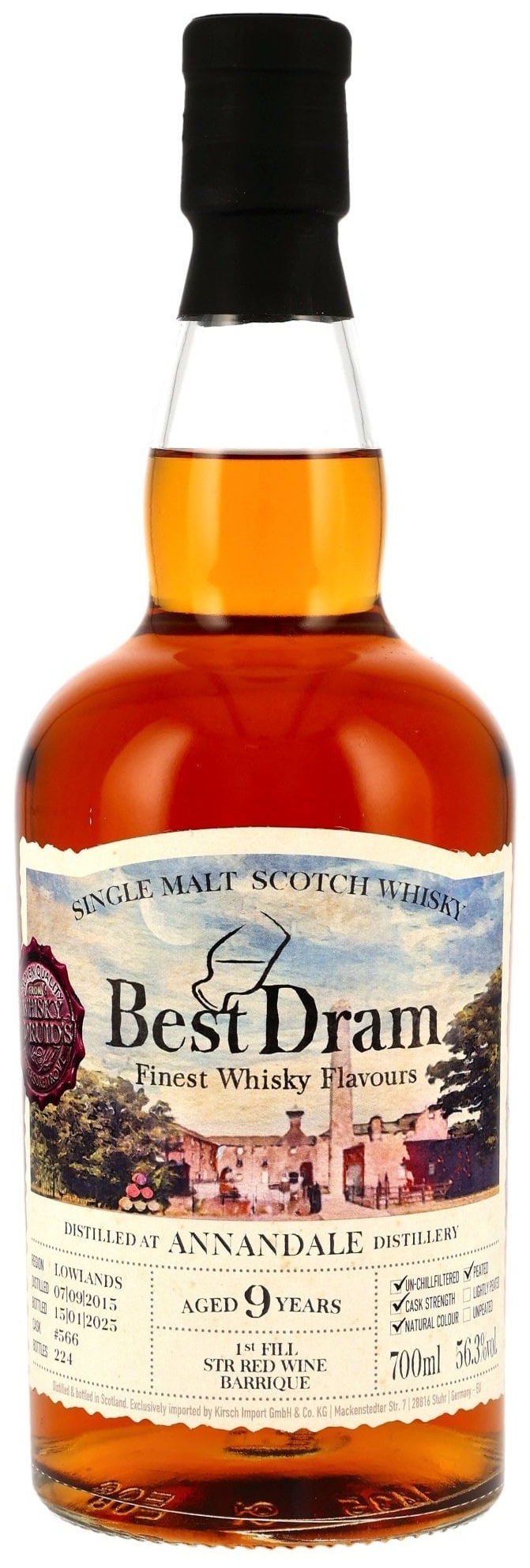 annandale_9_bd Annandale 2015/2025 1st Fill STR Red Wine Best Dram 56,3% vol.