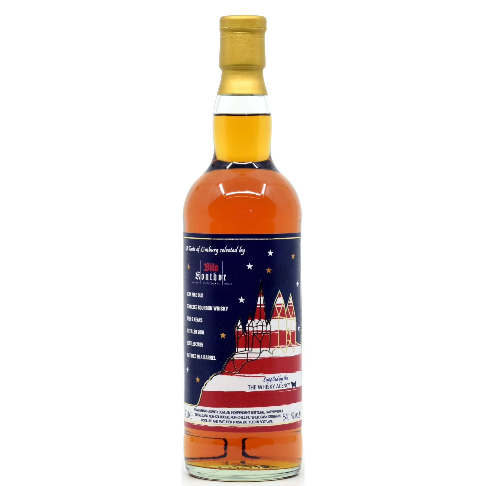 tennesse_2016_Twa Tennessee Bourbon 2016/2025 Villa Konthor & The Whisky Agency Joint Bottling 54,1% vol.