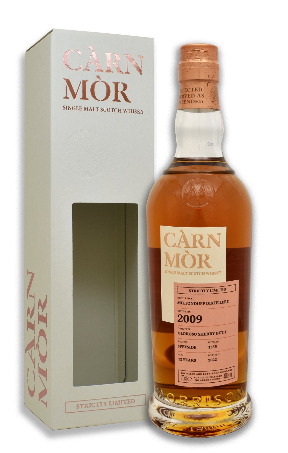 miltonduff_2009_CM Miltonduff 12 Jahre 2009/2022 Oloroso Sherry Cask Carn Mor Strictly Limited 47,5% vol.