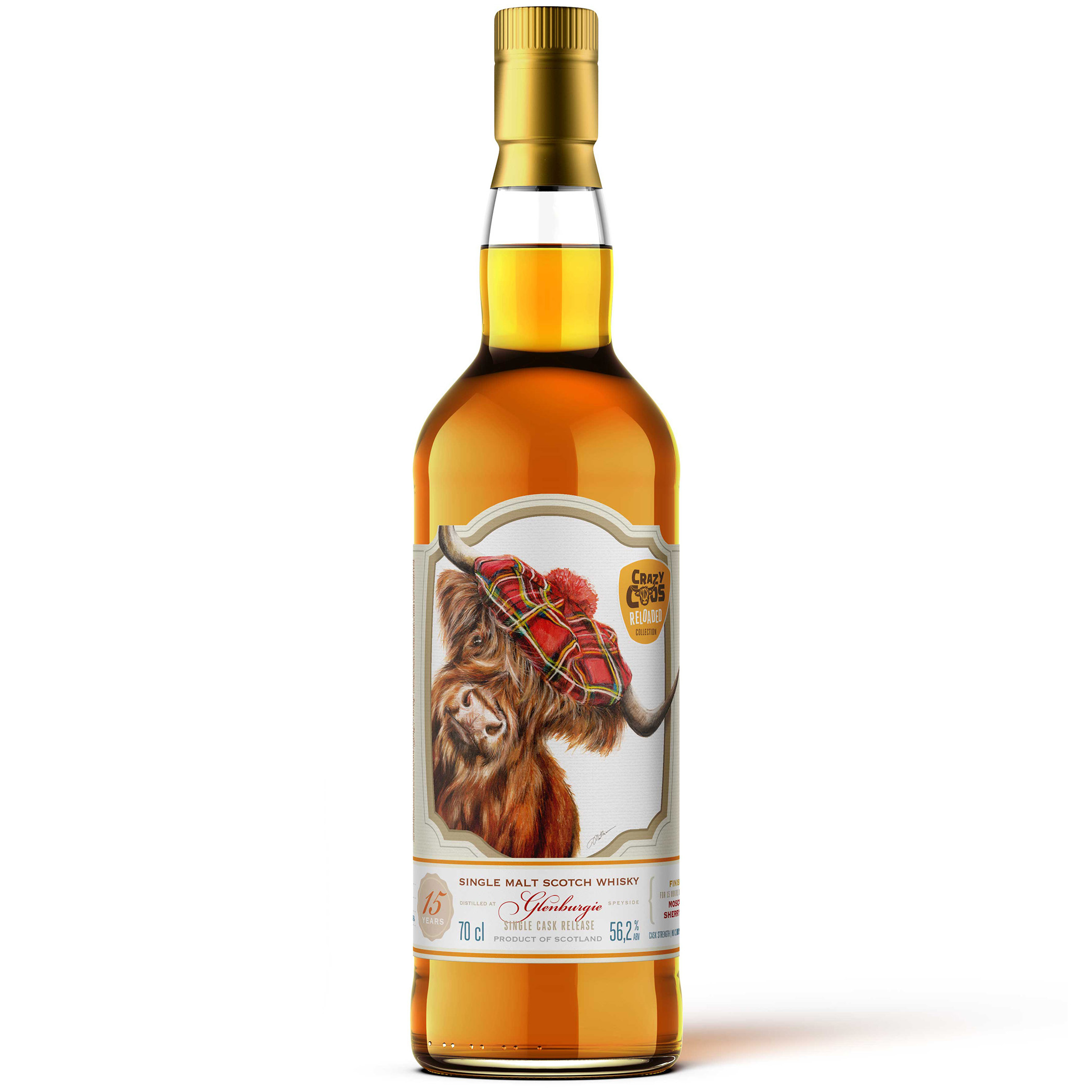 Glenburgie 15 Jahre 2010/2025 1st Fill Moscatel The Caskhound Crazy Coos Reloaded #9 56,2% vol.