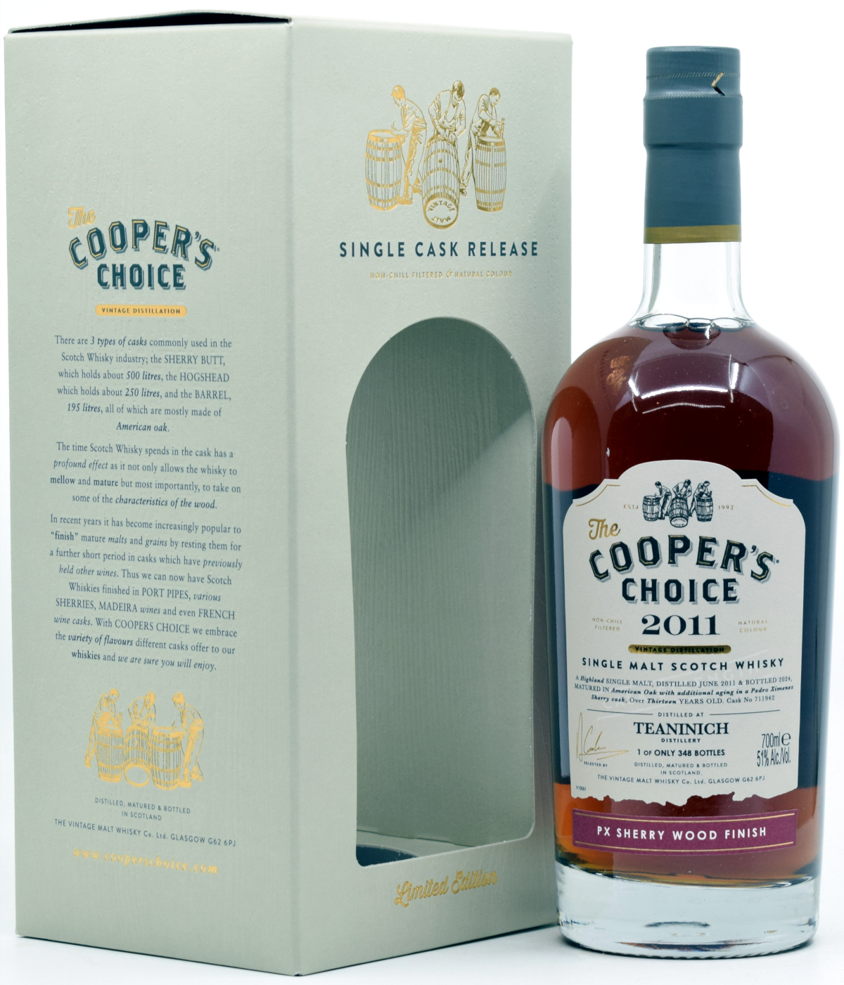 teaninich_2011_cc Teaninich 2011/2024 PX Sherry Cask Cooper's Choice 51% vol.