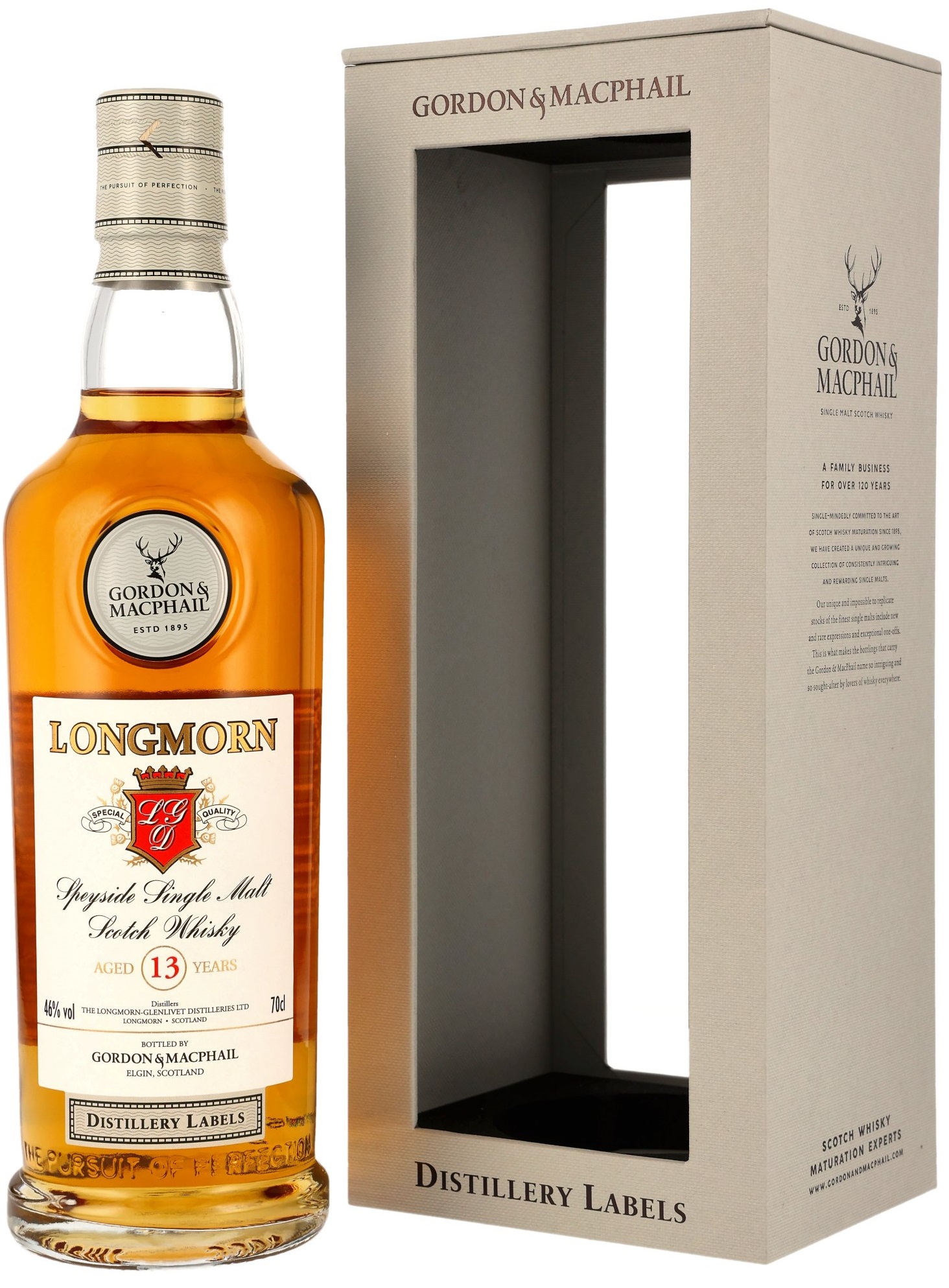 Longmorn-13 Longmorn 13 Jahre Gordon & MacPhail Distillery Label 46% vol.