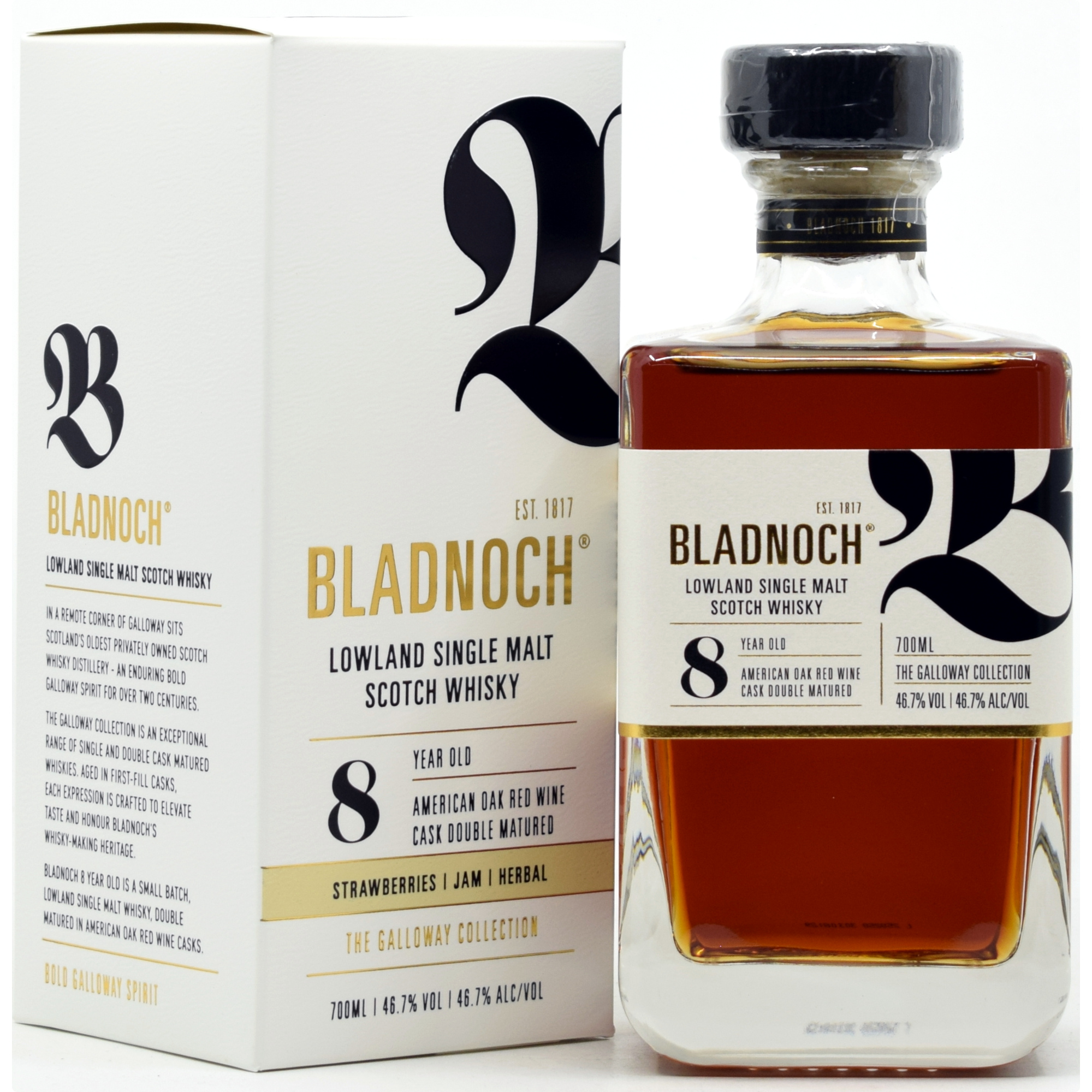 Bladnoch 8 Jahre Redwine Cask Double Matured 46,7% vol.